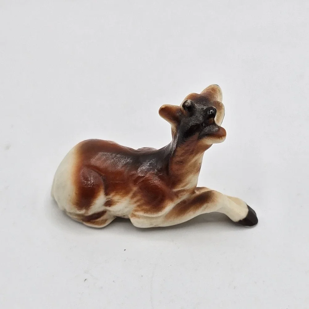 Miniature Bone China Deer Buck Figurine 1.5